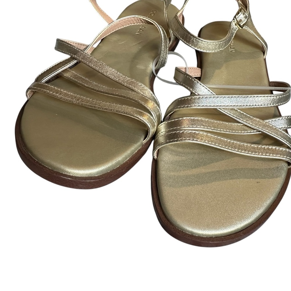 NEW Cole Haan Flynn Strappy Sandal in Soft Gold Metallic Leather - Size 7 - Picture 5 of 11